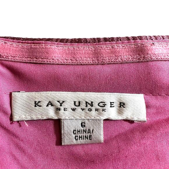 Kay Unger New Womens Caitlyn Midi Formal Dress Heather Rose Size 6 with Flaw - Picture 12 of 16